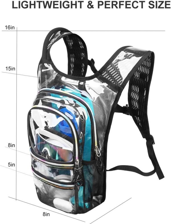 Hydration Backpack Pack, Water Backpack 20L Capacities Included 2L Hydration Bladder, Festival Essential - Rave Hydration Pack Hydropack Hydro for Hiking, Running, Biking, Festival Gear - Image 6